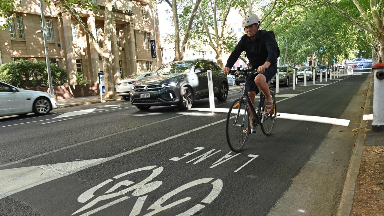 The North-South Bikeway on Frome Street. Picture: Keryn Stevens
