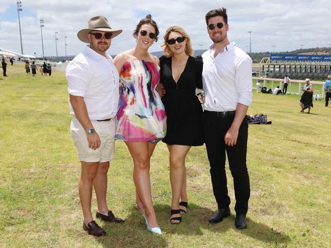 Mia Annesley, Andrew Sevestianva, Michael Hough and Shelby Jamieson at the Pakenham Cup. Picture: Brendan Beckett