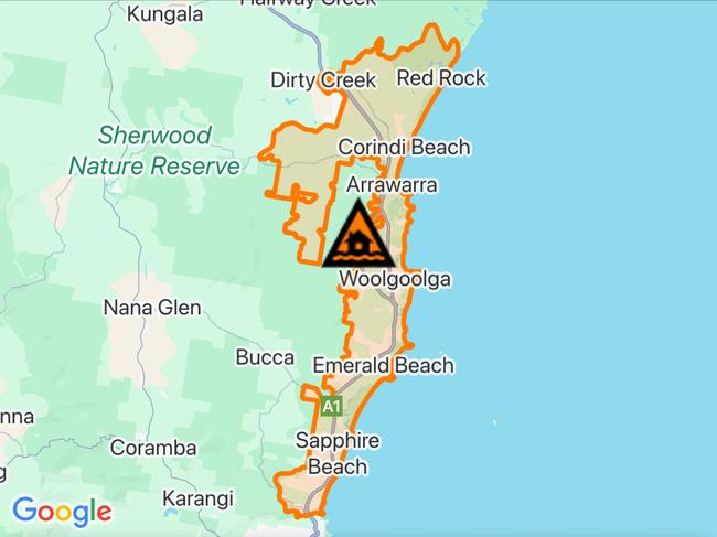 NSW floods: Suburbs at risk. Picture: Hazards Near Me NSW