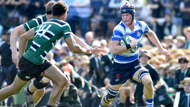 Nudgee player Patrick Dallimore GPS first XV rugby between Nudgee and BBC Saturday August 6, 2022. Picture, John Gass