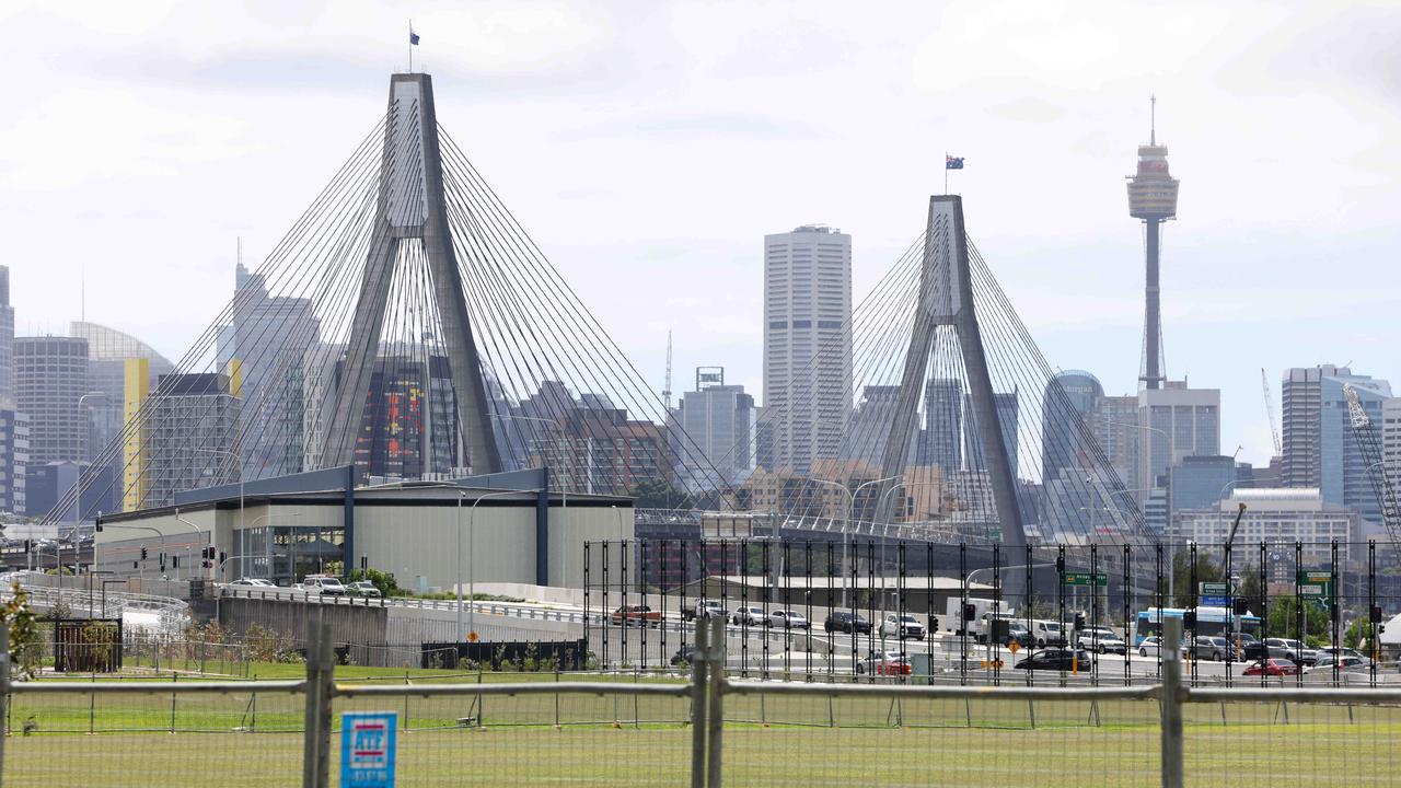 The parklands opened in November as a part of the problem-riddled Rozelle Interchange Project. Picture: NCA NewsWire / Damian Shaw