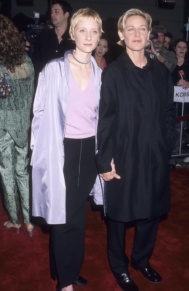 Actress Anne Heche and Ellen DeGeneres in the year 2000. Picture: Getty Images