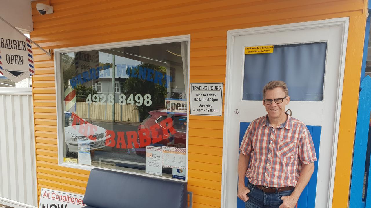 Warren Mienert has his barber business up for sale. Photo: Darryn Nufer.