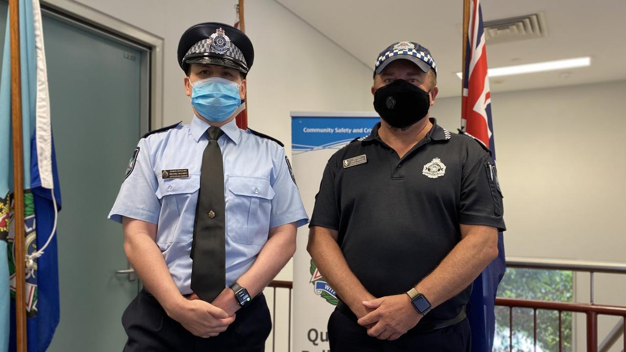 Officer in Charge of Bundaberg Police Senior Sergeant Michael McGarry and Officer in Charge of Bundaberg District Road Policing Unit Marty Arnold are urging locals and visitors to be safe over the Easter weekend.