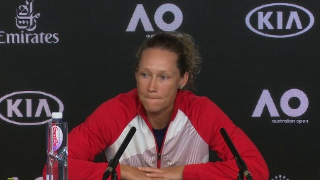 Sam Stosur talks about her disappointment at failing again to advance through the Australian Open