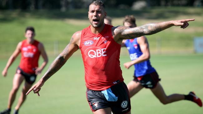 Lance Franklin had a point to prove at Coffs Harbour. Picture: Nathan Edwards