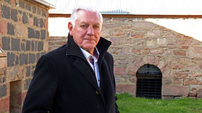 Author Richard Zachariah at the launch of his book The Vanished Land at the property of Allan Myers QC, Mount Sturgeon, Dunkeld. Picture: Kate Dowler NCA