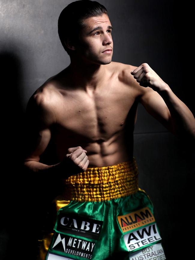 Fenech travelled to Thailand for a training camp with boxer Brock Jarvis. Picture. Phil Hillyard