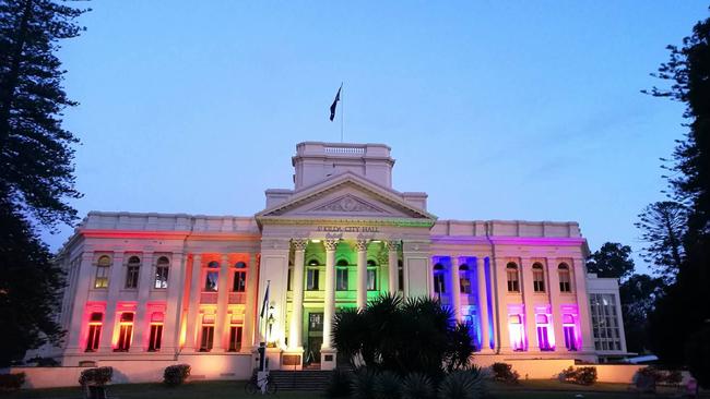 The council has already made its feelings on same-sex marriage known, lighting up the St Kilda Town Hall.