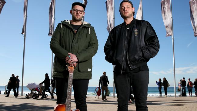 Max &amp; Tom Marvell, of Mona Vale. Marvell is a band of two brothers who will be appearing at this weekend's Manly Food and Wine Festival. Picture: Troy Snook