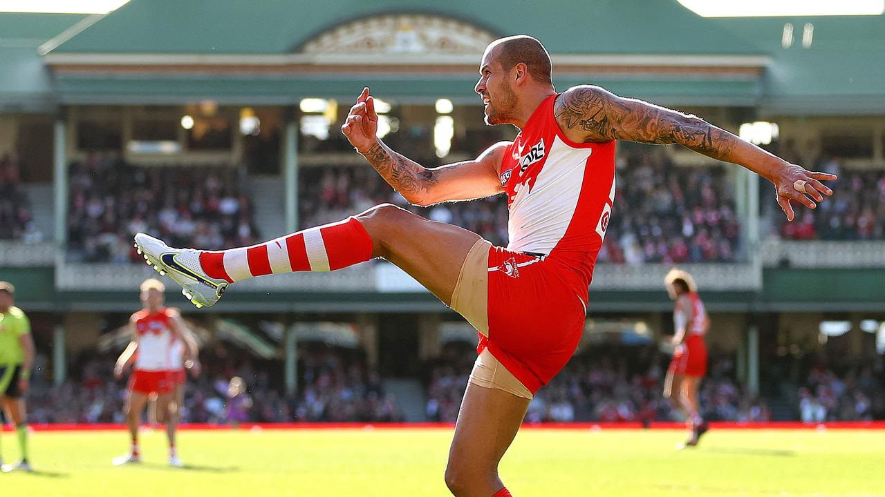 Franklin in action against the Giants in Round 20. Picture: Phil Hillyard