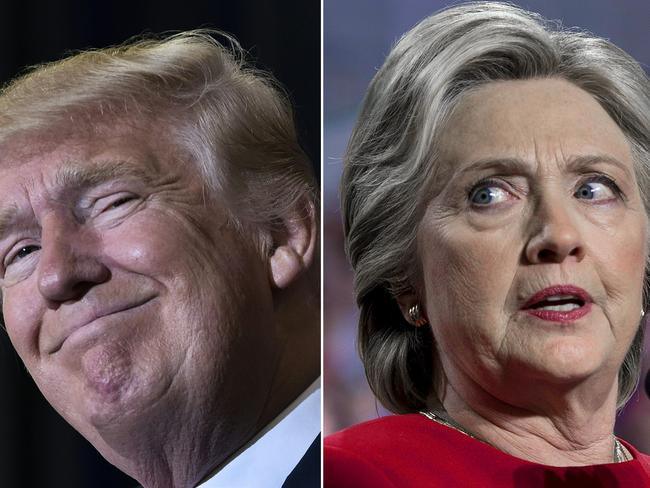 Donald Trump has again nudged out Hillary Clinton — this time for TIME’s Person of the Year award. Picture: AFP