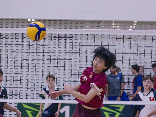 The Australian Volleyball Schools Cup is being played at the Gold Coast Sports and Leisure Centre in Carrara. Picture: Glenn Campbell
