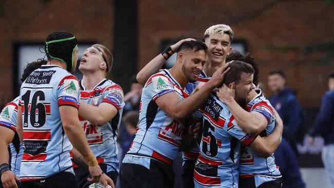 Southern Districts celebrate beating Sydney University last week.