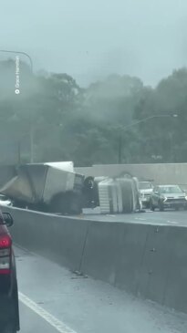 Truck Rollover on Pacific Motorway