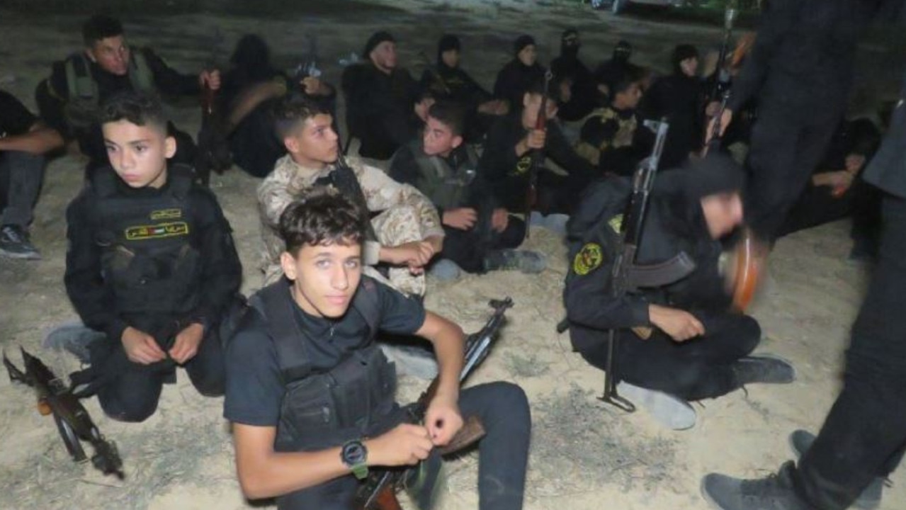 Hamas are allegedly training children for battle as the conflict rages on. Picture: SouthFirstResponders/Telegram