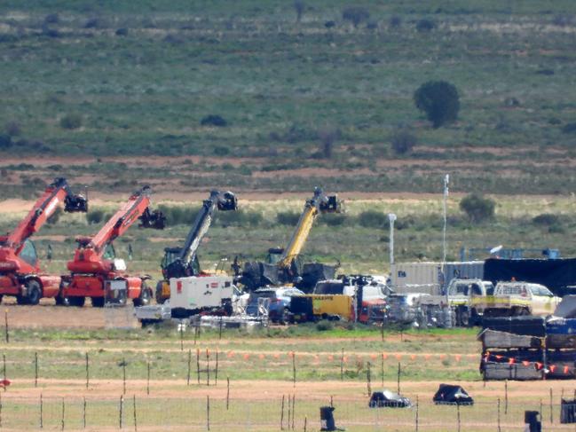 The film set of the new Mad Max movie is in full swing on a farm near Silverton. Picture: Jonathan Ng