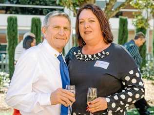 SHARING INSIGHT: Mike Hayes with wife Andrea Newley. Mr Hayes will speak at the World Science Festival in Brisbane this weekend. Picture: David Martinelli