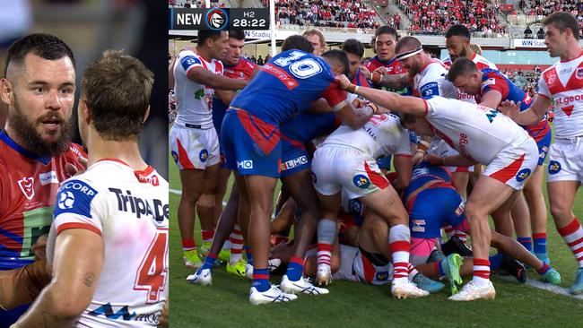 Zac Lomax's jump on Tyson Frizell sparked a big reaction.