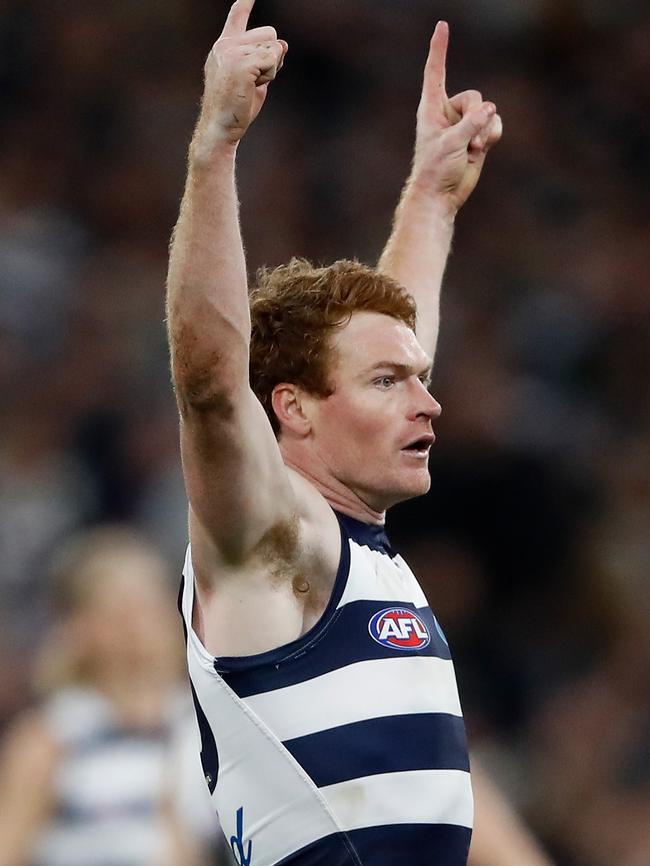 And the celebration. Picture: Dylan Burns/AFL Photos via Getty Images