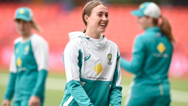 Tayla Vlaeminck before her latest setback which sees her ruled out of the remainder of the Ashes series.