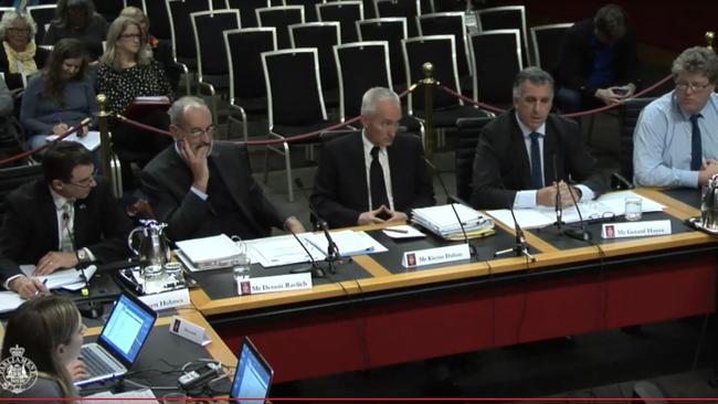 Northern Beaches Hospital inquiry - Brett Holmes, Dennis Ravlich, Kieran Dalton, Gerard Hayes and Brendan Roberts.