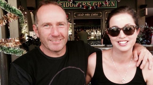 Damien Hunter, former fiance of Alexandra Tapp, and the woman he still adores, pictured in Darwin around 2014.