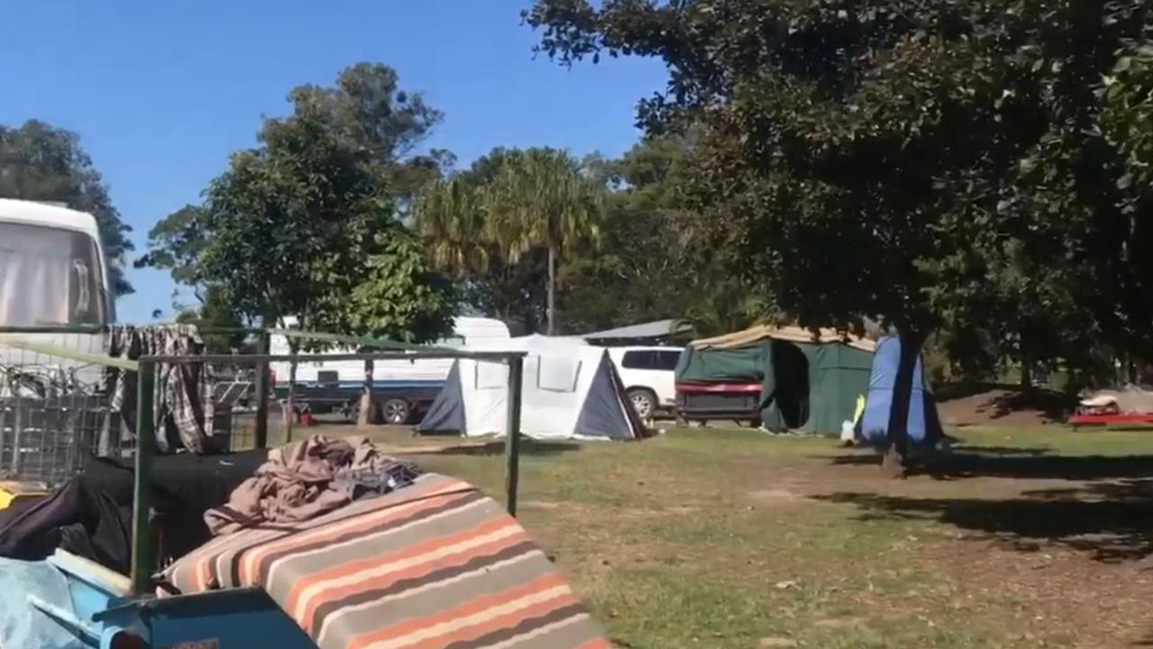 Locals are being forced to camp out in Bundaberg, with many being told to move on by the council in various areas.