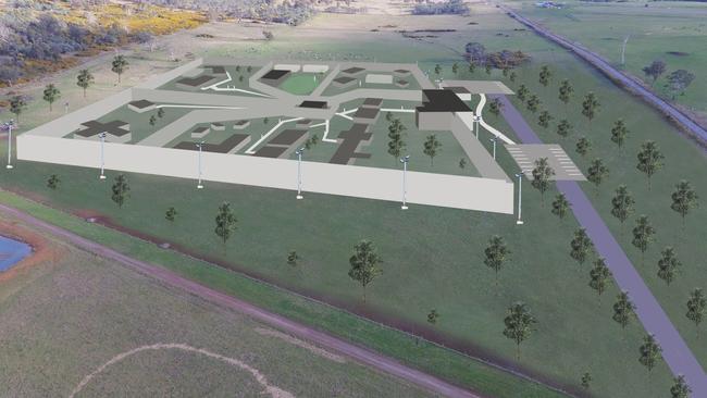 An artist’s impression of the proposed new northern prison in Westbury.