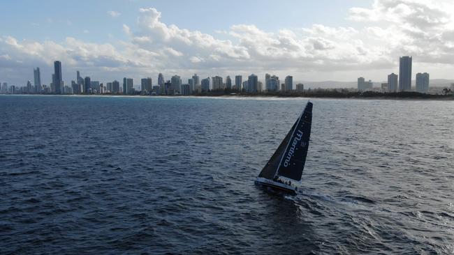 The Gold Coast's Rolex Sydney Hobart Race entrant Maritimo 11 sets off Picture: Ripper Corp