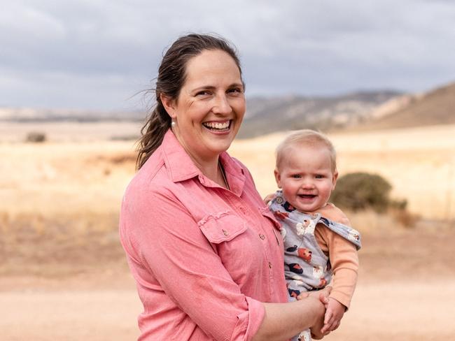 Today clinical psychologist and farmer Stephanie Schmidt is a busy, happy, and loving mum but she battled frightening post natal depression after the, births of her first and third child, both boys. Picture:  Supplied (her, sons are Ted, now 9, Angus, 6 and Darcy, 3)