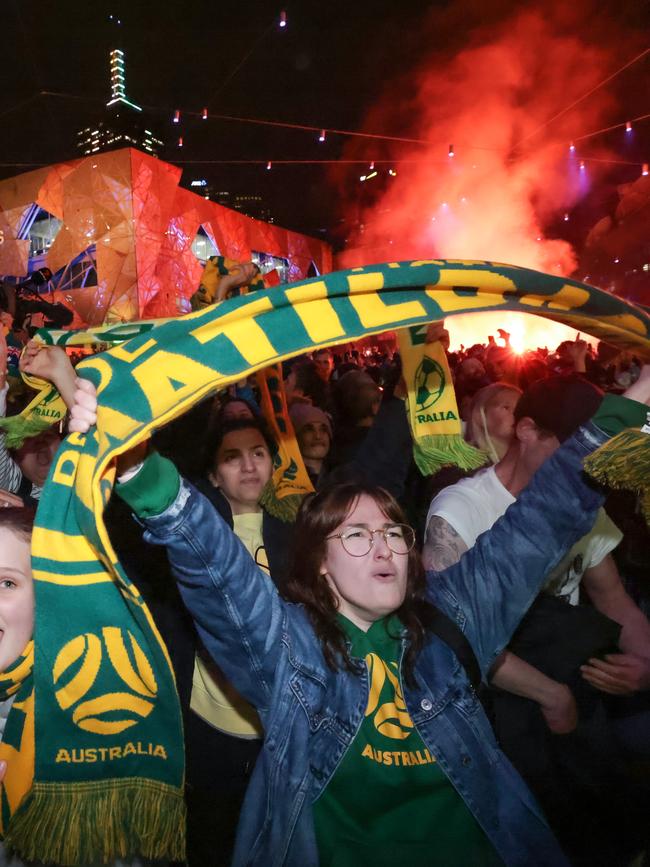 Federation Square was going off. Picture: Ian Currie