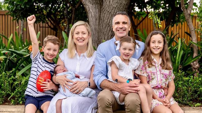 Peter Malinauskas and his family. Picture: Instagram