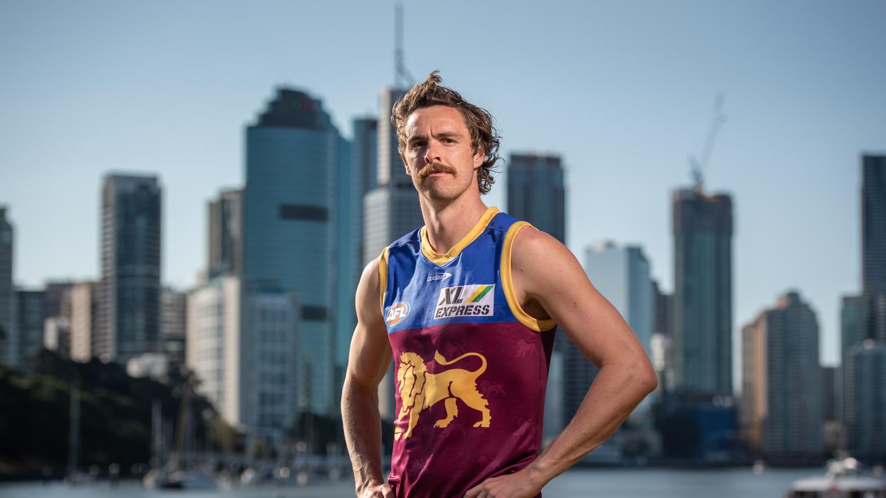 Former Bombers forward Joe Daniher has fitted in well at Brisbane. Picture: Brad Fleet