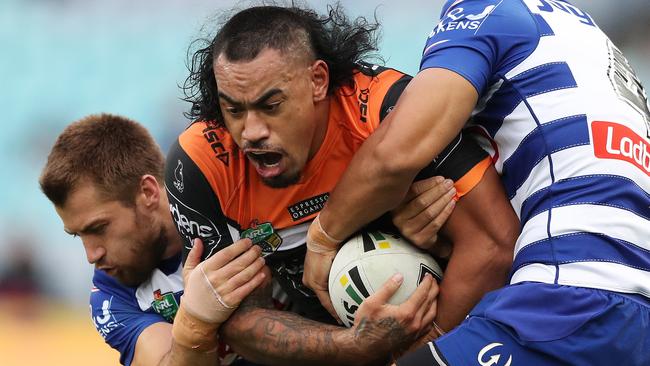 Tigers Mahe Fonua. Picture: Brett Costello