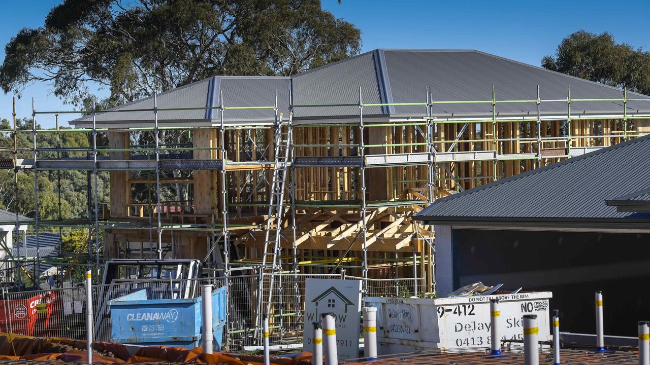 New homes are struggling to be finished as the construction industry is beset by soaring insolvencies. Picture: NCA NewsWire / Roy VanDerVegt