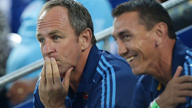 John Cartwright sits on the sideline at a Titans game. Picture: Adam Head