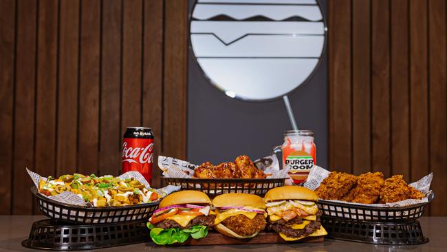 Burger Room’s menu includes burgers and friend chicken. Picture: Supplied