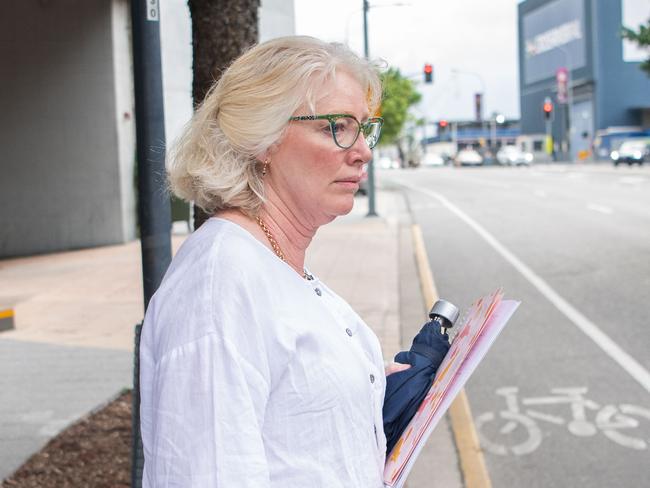 BRISBANE, AUSTRALIA - NewsWire Photos - MARCH 18, 2021. Toowoomba teacher Meredith Rawlings leaves the Supreme Court in Brisbane. Nicholas Brockhurst is suing Ms Rawlings in a civil trial, alleging she began a sexual relationship with him when he was 13.Picture: NCA NewsWire / Dan Peled