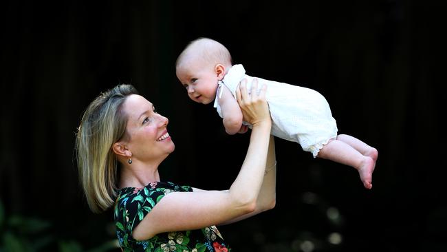 Lauren Martyn-Jones with daughter Lillian when she was aged six months. Picture: Adam Head