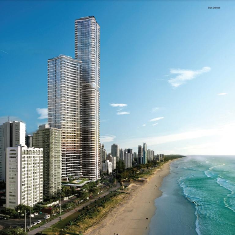 An impression of Pacific, a twin supertower project proposed for Surfers Paradise on the Gold Coast by Meriton boss Harry Triguboff.