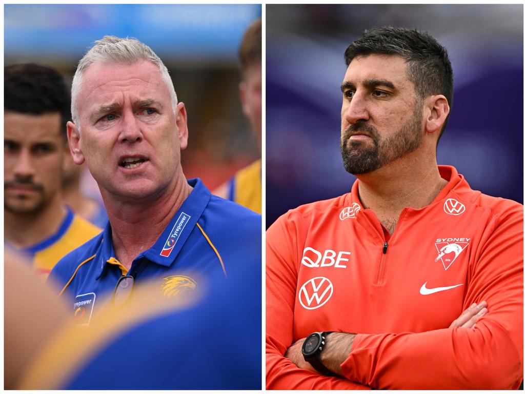 Adam Simpson is again in the gun, with a current Sydney assistant firming as the "short-priced favourite" to claim West Coast's top job.