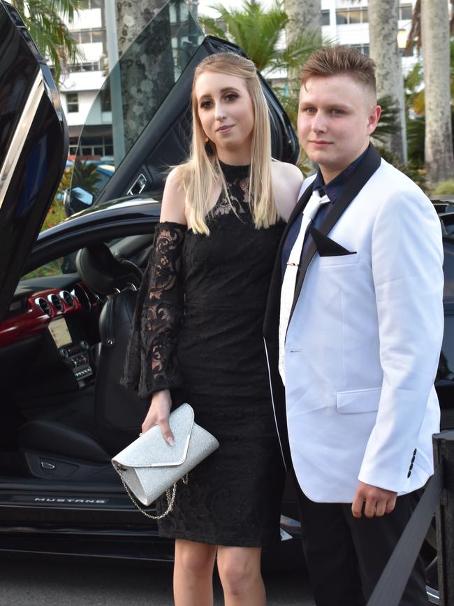 Hannah Field and Zachary Bell at the Sarina State High School formal at the MECC, Mackay, on Thursday November 19. Picture: Zizi Averill