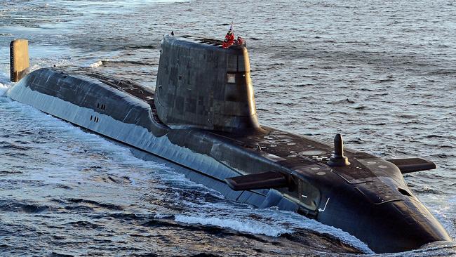 Ten years in the making: Astute-class submarine HMS Ambush takes part in sea trials near Scotland.