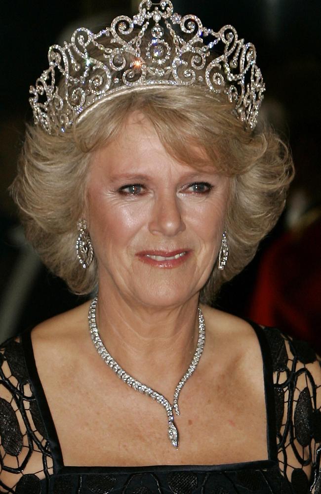 Camilla in 2005 in her expensive jewels from King Charles. Picture: Getty