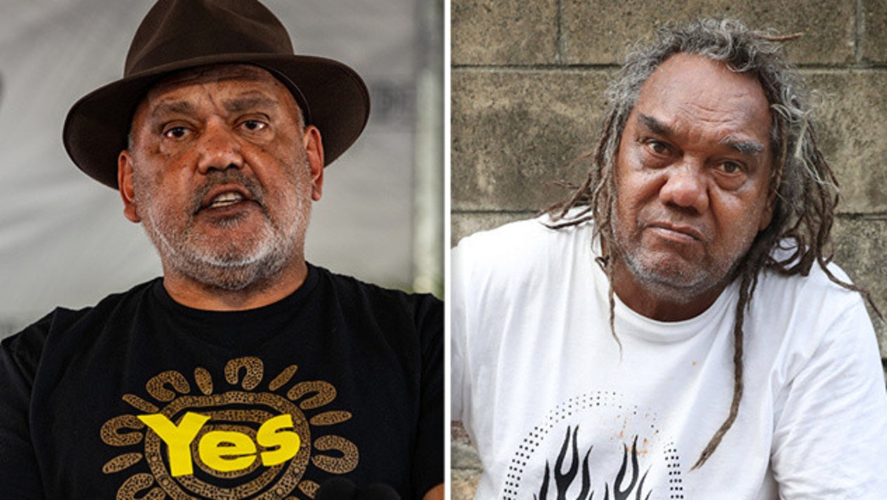 Noel Pearson (left) is backing the Yes campaign and Wayne Wharton the No campaign. Polling shows the Yes campaign is facing an uphill battle. Pictures: Getty Images and John Feder