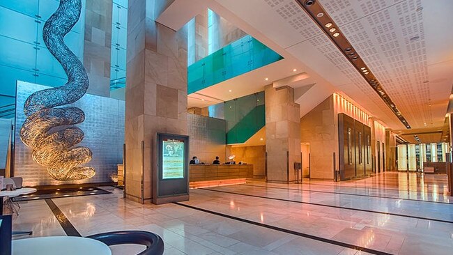 Lobby of the Hilton Sydney.