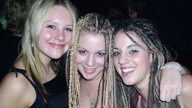 These three ladies rocked out, some in their braids, at the Wheelers Hill Hotel nightclub. Picture: MaxMoose.com.au