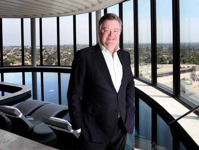 31/10/2019  Vicinity centres CEO Grant Kelley at the pool deck of the new Chadstone hotel at Chadstone shopping centre.Picture: David Geraghty, The Australian.