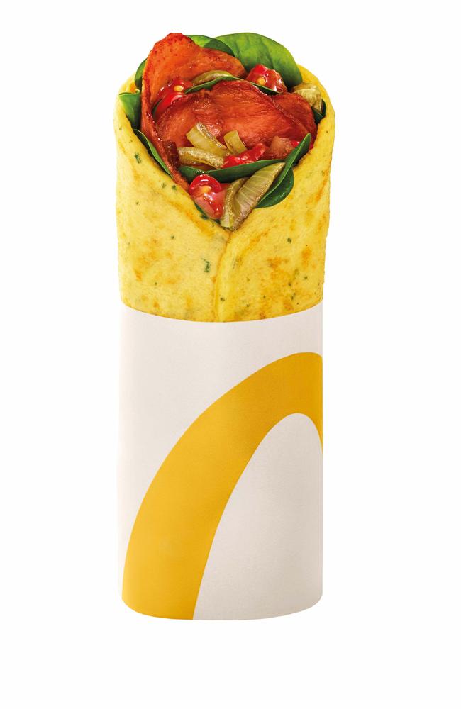 And the new omelette wrap. Picture: McDonalds